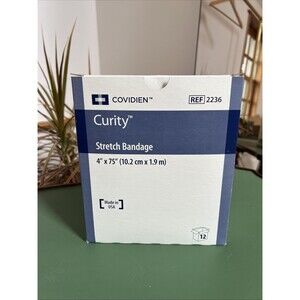 Covidien Curity Stretch Gauze Bandage Rolls, 4”x 75” Individually Wrapped, 12 Qt